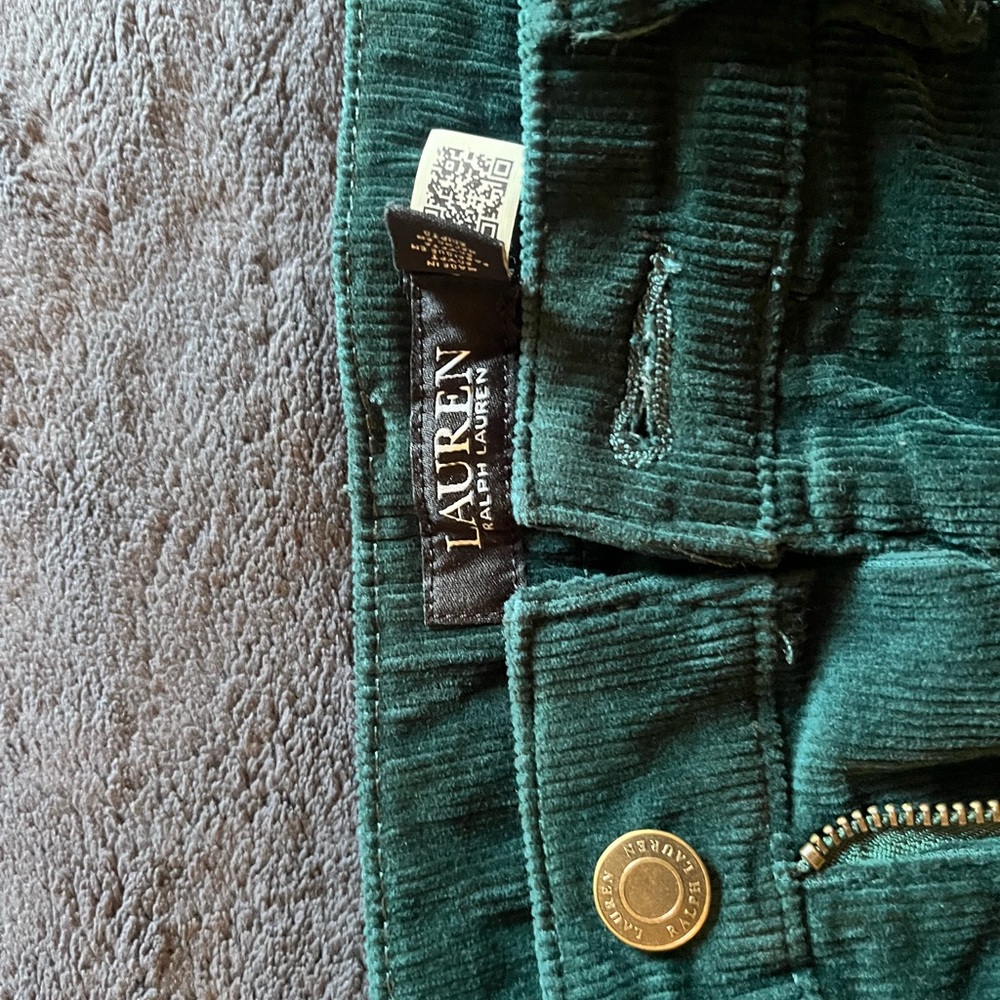 Lauren Ralph Lauren Green Corduroy Pants